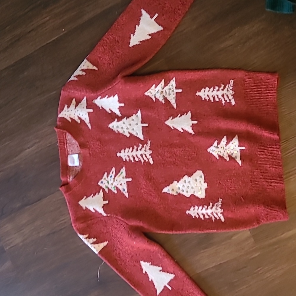 A white and red Christmas tree sweater from holiday time XS 0-2